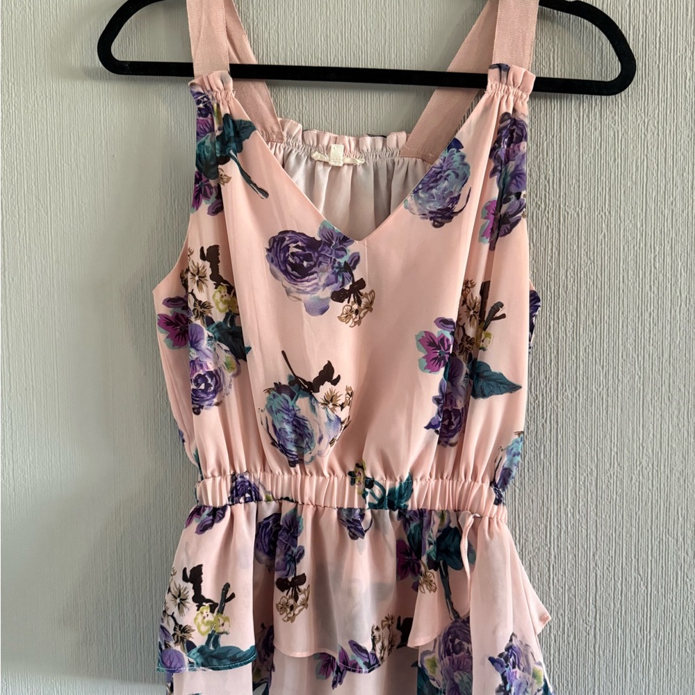 Under Skies Pink Ruffled Top